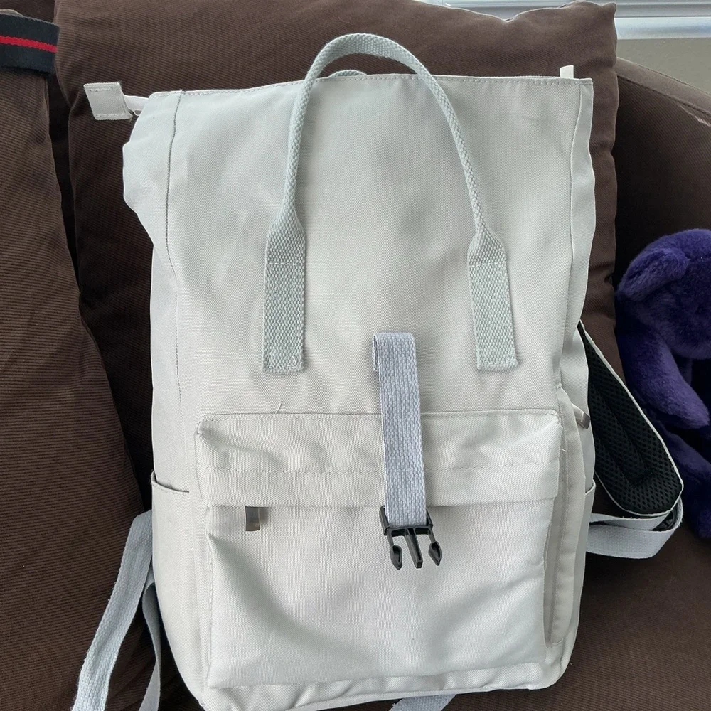 Light Green Nylon Double Handle Backpack